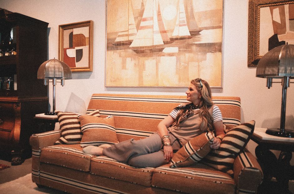 A furnished living room illustrates the products behind selective home-demand trends.