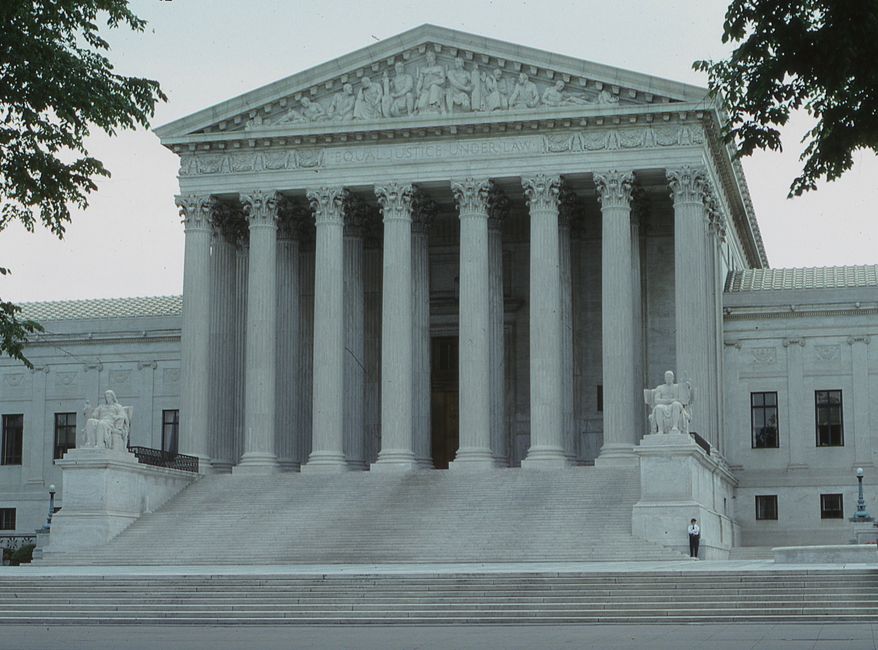 U.S. Supreme Court building with classical marble columns